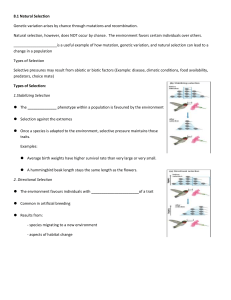 8.1 Natural Selection: Types of Selection Explained