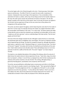 Literary Analysis of Food & Travel Experience