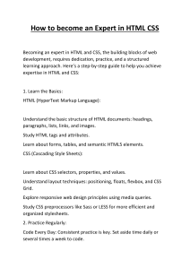 How to Become an Expert in HTML and CSS