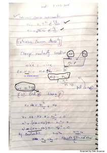 Intrinsic & Extrinsic Carrier Density Formulas