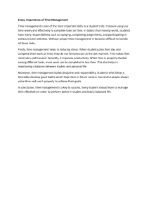 Importance of Time Management for Students