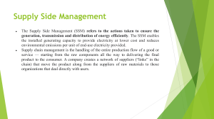 Supply Side Management in Energy Systems