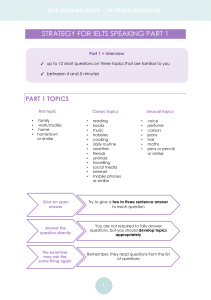 IELTS Speaking Part 1 Strategy Guide