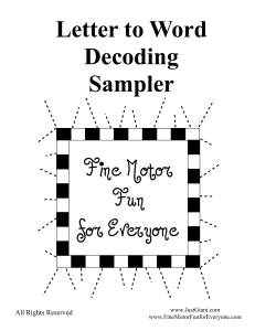 Letter to Word Decoding Sampler - Fine Motor Fun