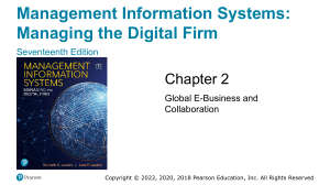 Management Information Systems: Global E-Business and Collaboration