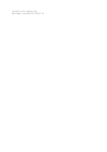 Conductivity Equations & Boltzmann Constant