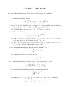 Math 112 Final Exam Fall 2024