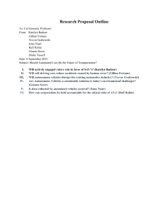 Research Proposal: Automated Cars as Future Transportation