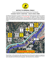 Geauta Drive Culvert Works Traffic Notice Port Moresby