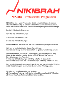 NIKI357 Professional Progression: Effizientes Krafttraining