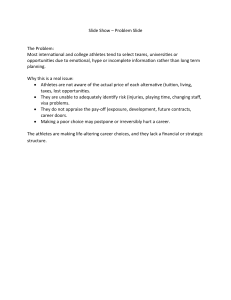 Athlete Career Choice Problems: Informed Decision-Making for Sports