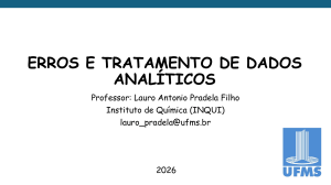 Erros e Tratamento de Dados Anal&iacute;ticos
