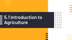 Introduction to Agriculture: Physical Geography & Farming Practices