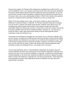 Cloud Computing Service Models: IaaS, PaaS, SaaS, On-Premise