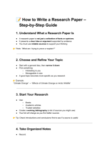 How to Write a Research Paper: Step-by-Step Guide