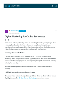 Digital Marketing for Cruise Businesses: Strategies to Boost Bookings