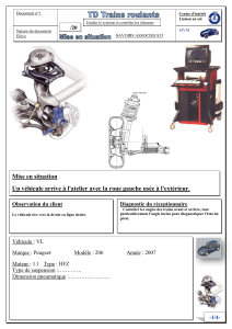 TD Trains roulants : Diagnostic de suspension Peugeot 206