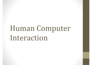 Human Computer Interaction Lecture Notes