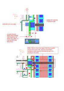 Engineering Diagram: Vessel Foundation & Column Line Routing