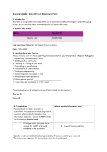 Generative AI Disclosure Form for Group Projects