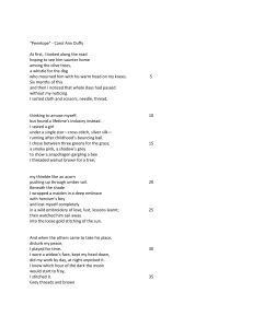 Penelope by Carol Ann Duffy Poem Analysis