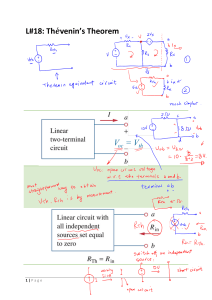 Th&eacute;venin&rsquo;s Theorem Lecture Notes: Equivalent Circuits