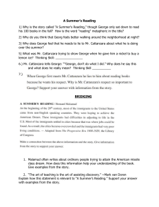 A Summer's Reading Study Guide: Questions & Analysis