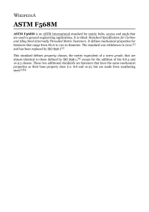 ASTM F568M Standard: Metric Fasteners Specification