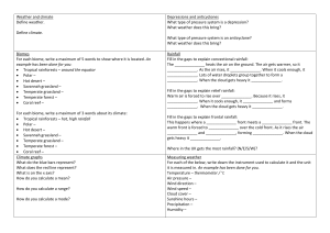 Weather and Climate Study Guide