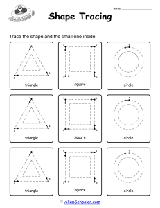 Shape Tracing Worksheet for Kids