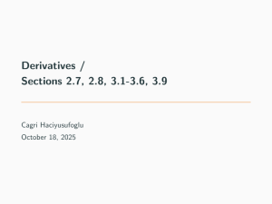Derivatives in Calculus: Definitions, Rules, and Applications