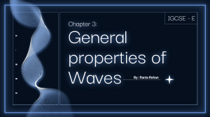 Chapter 3: General Properties of Waves