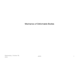 Mechanics of Deformable Bodies Lecture Presentation