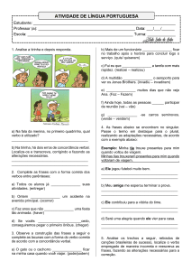 Exerc&iacute;cios de Portugu&ecirc;s: Concord&acirc;ncia Verbal e Tempos Verbais