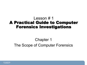Computer Forensics Investigations: Chapter 1