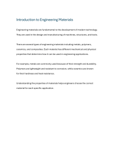 Introduction to Engineering Materials