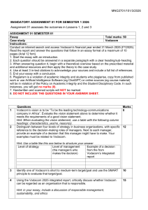 Vodacom Case Study Assignment MNG3701 Unisa 2026