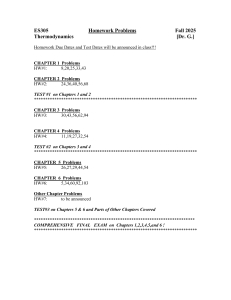 ES305 Thermodynamics Homework Problems Fall 2025