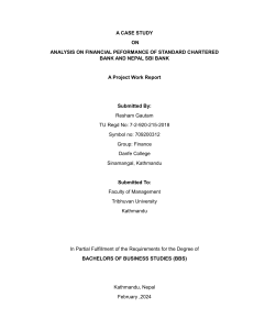 Financial Performance Analysis of Standard Chartered & Nepal SBI Banks