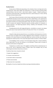 My Daily Routine & AI Ethics in Planning