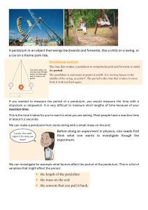 Pendulum Motion: Physics for Students