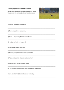Adding Adjectives to Sentences Worksheet