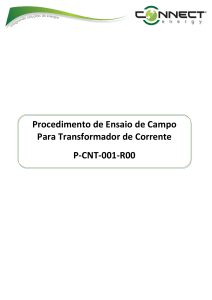Procedimento de Ensaio de Campo para Transformador de Corrente
