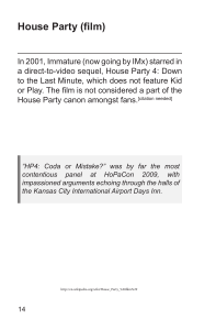 House Party (film) - Sequel and Fan Reception