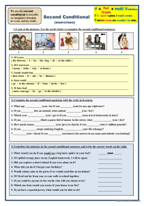 Second Conditional Exercises Worksheet