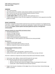 HTM* 2070 Event Management Final Team Project