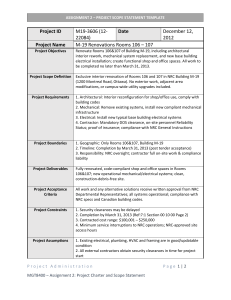 M-19 Renovations Project Scope Statement Template