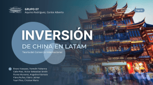 Inversi&oacute;n de China en Latam: Teor&iacute;a y Casos