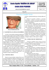 Biografia Francisco C&acirc;ndido Xavier: O M&eacute;dium Esp&iacute;rita