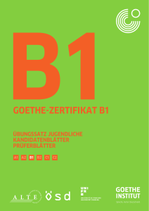 Goethe-Zertifikat B1 &Uuml;bungssatz Jugendliche
